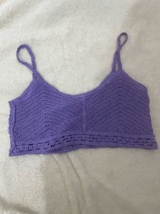 Crochet Purple Crop Top