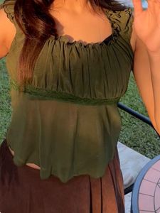 Stylish Olive Green Gown