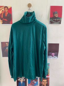Vintage Green Turtleneck Top