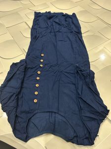 Blue Button Down Kurta for women