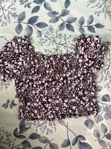 Floral Smocked Crop Top ❤️