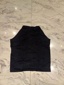 Black Graphic Print Top