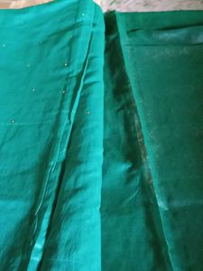 Elegant Teal &amp; Red Saree