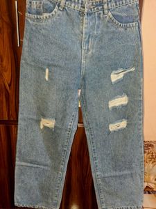 Distressed Light Wash Jeans