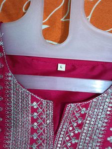 Pink Embroidered Kurti