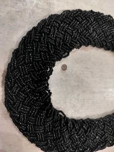 Elegant Black Beaded Statement Necklace