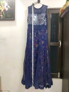 Stunning Floral Print Anarkali Gown✨