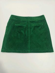 Green Corduroy Mini Skirt Like New Condition
