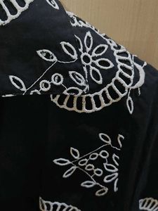 Stylish Black Embroidered Shirt