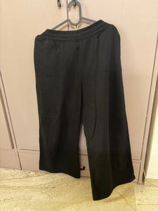 Black Wide-Leg Sweatpants