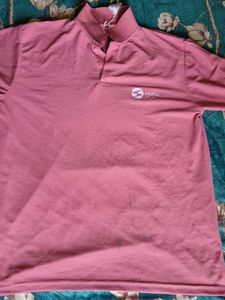 HDFC Sky Pink Polo T-Shirt