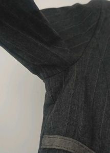 Classic Black Pinstripe Dress