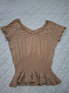 Chic V-Neck Ruffled Top