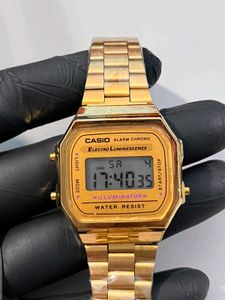 Golden digital Watch unisex