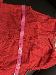 biba Red Sleeveless Tunic Top