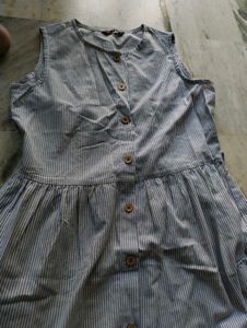 Striped Button-Down Maxi Dress
