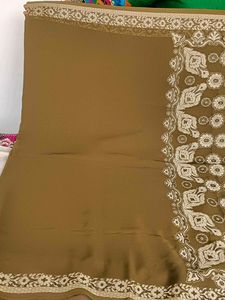 Soft Georgette Saree With Faul Attached