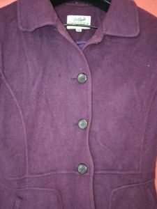 Crocodile Purple Buttoned Jacket