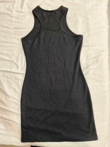 Ribbed Tank Black Dress | Casual Mini