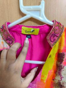 Vibrant Abstract Print Kurta