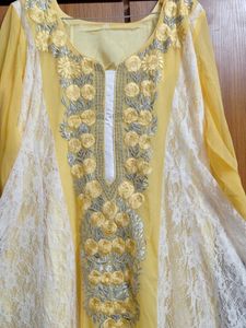 Beautiful Yellow anarkali suit