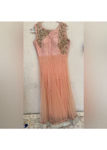 Once Worn Designer Anarkali In Pastel Shade