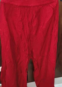 co ord set Red Embroidered Blouse