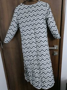 Chic Patterned Kurta Dress