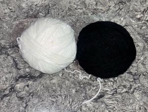 Black and White Yarn Balls