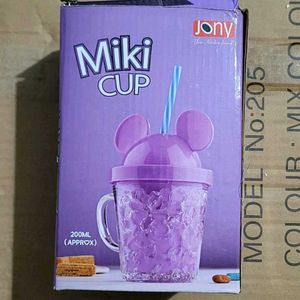 Cute Mickey Mouse Cup with Straw