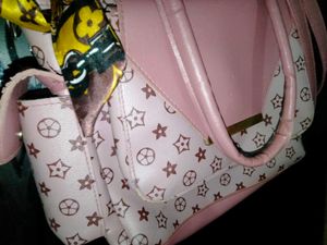 Chic Pink Monogram Shoulder Bag