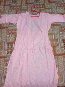 Pink Chikankari Kurta