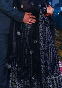 Elegant Black Embroidered Lehanga set