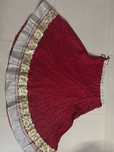 Elegant Red Ethnic Skirt