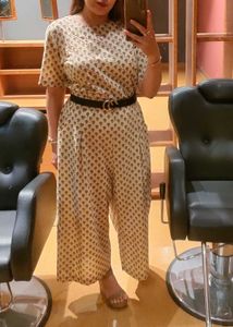 Stylish Blue Printed Jumpsuit
