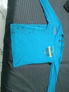 Men's Blue Graphic T-Shirt