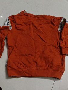 Orange Train Sweatshirt for Kids