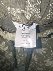Ellie B Olive Green Leaf Print Pants – Size 12