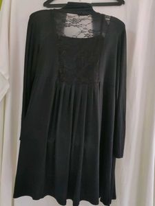 Chic Black Longline Cardigan