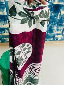 New saree with unstitched blouse piece