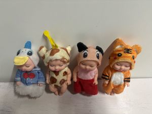 Set of 4 Baby Dolls in Animal Costumes