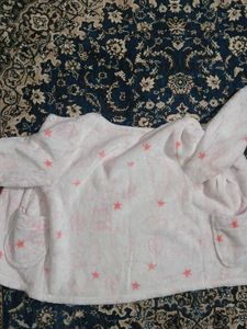 Girls Winter warm fleece Cozy Star Print Top