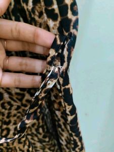 Leopard Print Short Sleeve Dress