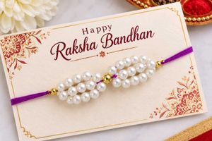 Elegant Pearl Rakhi