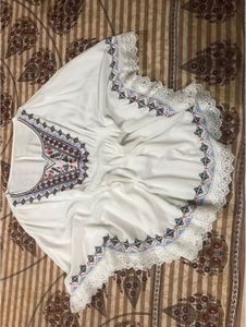 Embroidered White Tunic Top