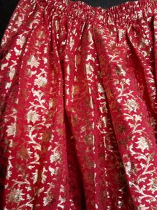 Red &amp; Gold Ethnic Skirt