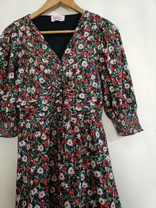 Floral Print Mini Skater Dress