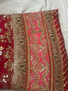 Pink And Orange Gota Patti Lehanga