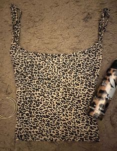 y2k xxs/xs Leopard Print Tank Top