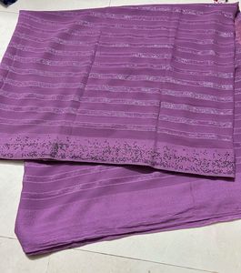 saree with backless blause